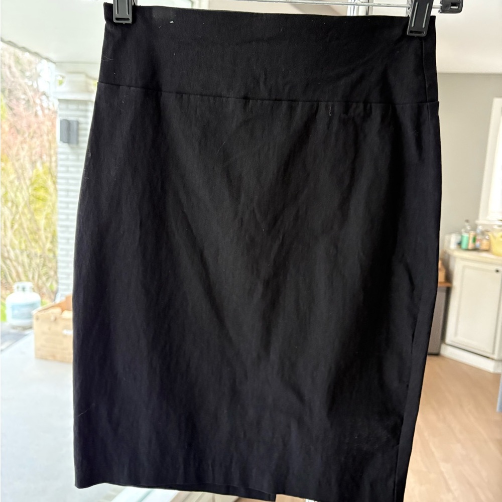 Black Knee-Length Pencil Skirt for Work